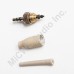 Beige Pro DIY 3.5mm Screw Lock Stereo Plug for Sennheiser Sony Headset Tie Clip Lavalier Mics Mike Connector Audio Adapter