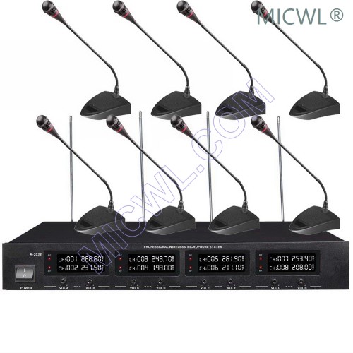 Pro 2018 Uhf Wireless Conference 8 Desk Gooseneck Meeting