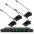 MiCWL D3700 4 Table Gooseneck Digital Wireless Microphone Conference System 400 Channel Adjustable Frequency
