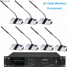 MiCWL Digital Wireless 20 Desktop Gooseneck Microphone Conference System 1 President 19 Delegate A10M Series A103