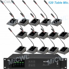 MiCWL 120pcs Table Gooseneck Meeting Room Mic Wireless Conference Microphone System A10M-A116