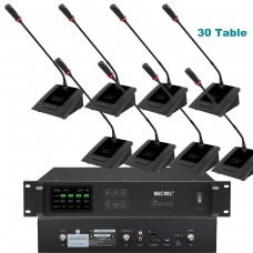 Professional 1 to 30 Digital Wireless Microphone Conference System With 30 Table