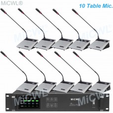 MiCWL 10 Desktop Wireless Gooseneck Conference Microphone Meeting Room System A10M-A117