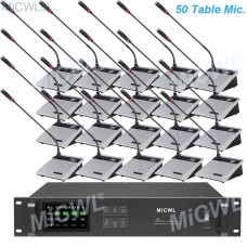 MiCWL 50 Desktop Wireless Gooseneck Conference Microphone Meeting Room System A10M-A117
