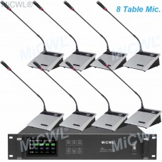 MiCWL 8 Unit Wireless Desktop Gooseneck Conference Microphone Meeting Room System A10M-A117