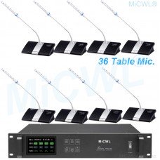 MiCWL 1 President and 35 Delegate 36 Desktop Wireless Gooseneck Conference Microphone System A10M-A103