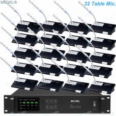 MiCWL Digital Wireless Gooseneck Microphone Conference Audio Meeting Room System President Delegate A10M-A102