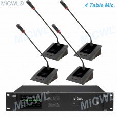 MiCWL 4 Gooseneck Table Wireless Conference Microphone System for Meeting Room A10M-A116