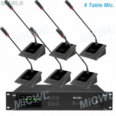 MiCWL 6 Gooseneck Table Wireless Conference Microphone System for Meeting Room A10M-A116