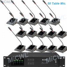 MiCWL 50pcs Table Gooseneck Meeting Room Mic Wireless Conference Microphone System A10M-A116