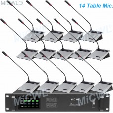 MiCWL 14 Desktop Wireless Gooseneck Conference Microphone Meeting Room System A10M-A117