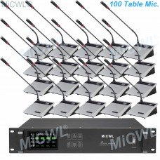 MiCWL 100 Unit Desktop Wireless Gooseneck Conference Microphone Meeting Room System A10M-A117