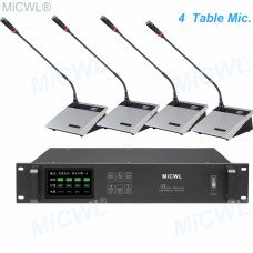 4 Desktop Wireless Gooseneck Conference Microphone Meeting Room System A10M-A117