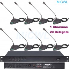 A350M-A06 Built-in speaker Desktop Conference Microphones System 1 President 20 Delegate Table Unit MiCWL