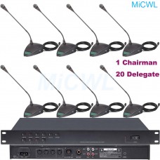 A350M-A06 Built-in speaker Desktop Conference Microphones System 1 President 20 Delegate Table Unit MiCWL