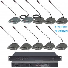 Pro 20 Pcs Gooseneck Table Conference Microphones System Meeting Room Desktop MiCWL A350M-A04