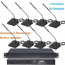 MICWL 24 Table Classical Digital Conference Meeting Wired Microphone System A350M-A06 Built-in speaker