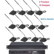 MiCWL Wired 20 Desk Gooseneck Conference Microphone Audio System Built-in Speaker A3507