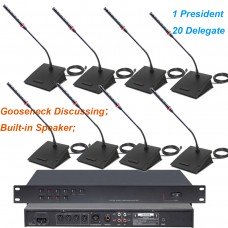 A350M-A06 Built-in speaker Desktop Conference Microphones System 1 President 20 Delegate Table Unit MiCWL