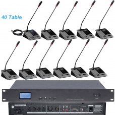 MiCWL A351M Series Digital Desktop Microphone System With 40 Gooseneck Table Mic Built-in Horn 2 President 38 Delegate Mic Unit A3516