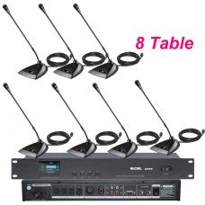 MX418 Flexional 8 Gooseneck Desktop Conference Microphone System President Delegate 48V Power Controller