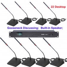 MICWL 22 Desktop Gooseneck Built-in speaker Digital Conference Meeting System 1 Chairman 21 Delegate A351M-A06
