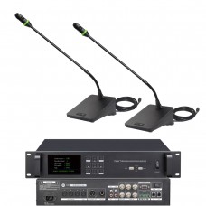 MiCWL A450M with A4505 Video Gooseneck Digital Conference Microphone System 1 President 1 Delegate 1 Controller