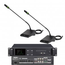 MiCWL A450M with A4506 Video Gooseneck Digital Conference Microphone System 1 President 1 Delegate 1 Controller