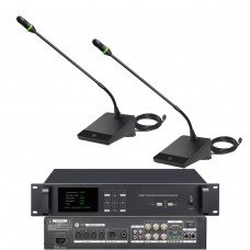 MiCWL A450M with A4506 Video Gooseneck Digital Conference Microphone System 1 President 1 Delegate 1 Controller