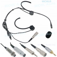 MiCWL CM90 Black Cardioid Foldable Headset Head worn Microphone for MiPro Shure Sennheiser AKG Gemini Audio-Technica