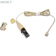 Beige L320-3P Lapel Lavalier Clip Omi-directional Microphone For AKG Samson Gimini Bodypack Transmitter