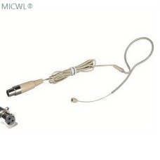 Beige Single ear Hook Headset Microphone For Wireless Mic System XLR 3-Pin Mini AKG Samson 