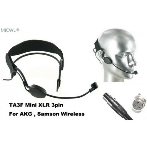 Lavalier Microphone for AKG Samson Wireless Bodypack Transmitte 3 Pin mini XLR
