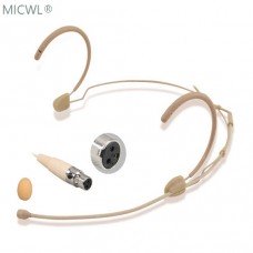 Beige BM28 Omni-directivity Condenser Headset Microphone For AKG, Samson Bodypack Transmitter