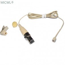 Beige L320-3P Lapel Lavalier Clip Omi-directional Microphone For AKG Samson Gimini Bodypack Transmitter