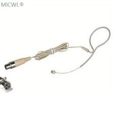 Beige Single ear Hook Headset Microphone For Wireless Mic System XLR 3-Pin Mini AKG Samson 