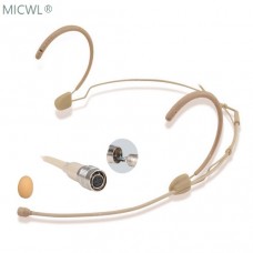 Beige BM28 Omni-directivity Headset Microphone Mic For Audio-Technica Wireless Hirose 4Pin