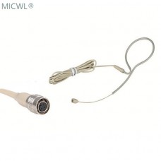 Beige Single Head Headset Microphone Mic For Audio-Technica Wireless