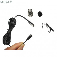 Mini ME2 Lavalier Lapel Tie Clip Condenser Microphone Mic For Audio-Technica Bodypack Transmitter