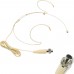 Beige Dual ear Hook Headset Microphone for MiPro Wireless Headworn Mic System