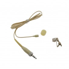 Beige Hidden Clip-On Lavalier Microphone For Sennheiser G2 G3 G4 Wireless BeltPack Transmitter System MiCWL L322