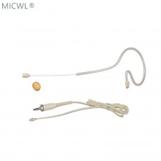 Beige Detachable ear Hook Headset Omnidirectional Condenser Microphone For Sennheiser G1 G2 G3 Wireless 