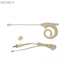 Beige Detachable Snail Headset Microphone for Sennheiser SK100 300 500 Wireless