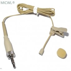 Beige L320-D1 Lapel Lavalier Clip Omi-directional Microphone For Sennheiser