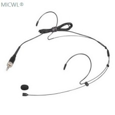 Black Double ear worn Hook Headset Microphone for Sennheiser G1 G2 G3 Low-Profile Light -Weight Design