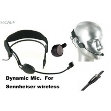 Black ME3 Dynamic Microphone Headworn Mic For Sennheiser Wireless