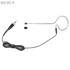 Black Single ear Hook Headset Microphone for Sennheiser G1 G2 G3 Low-Profile Light -Weight Design