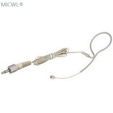 Single ear worn Hook Headset Microphone for Sennheiser G1 G2 G3 Low-Profile Light -Weight Design 1/8" Lock Screw Mono