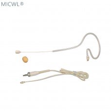 Beige Detachable ear Hook Headset Omnidirectional Condenser Microphone For Sennheiser G1 G2 G3 Wireless 