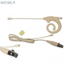 Beige Detachable Snail Headset Microphone for Shure PGX SLX ULX KCX GLX UHF Wireless